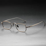 Vintage Small Square Oval 6.5g Ultra-Light Pure Titanium frame ，KJ45|Thin Frame of Golden Wire|For Men and Women