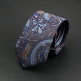 New Design Wedding Men Tie Grey Brown Green Paisley Flower Neckties Men Business Dropshipping Groom Collar Accessories Gift