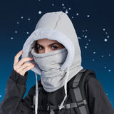 Plush Warm Hat Thickned Beanies Cap Outdoor Windproof Scarf One-Piece Hat Hood Cover Fleece Hat for Cycling Running Waterproof