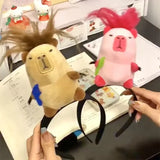 Headband Cartoon Funny Capybara Hair Hoop Summer Women's Cute Face Wash Headband Funny Plush Hair Band Hair Accessories