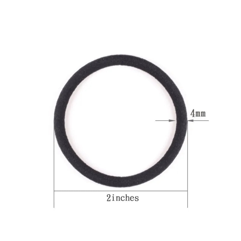 100Pcs Black Elastics Small Hair Ties Elastics Small Hair Rubber Bands Accessories Ponytail Holders for Women Girls Baby Toddle