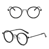 Reading Glasses Men High Quality Round Alloy Magnifying Glasses Eye Prescription 0 To +4 Clear Lens Anti Blue Light Glasses New