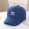 Girls Boy Adjustable Hat Children's Kid Baseball Cap Sunscreen Baby Hat Hip Hop M Letter Embroidered Kids Caps 1-6-8-12-15 Years