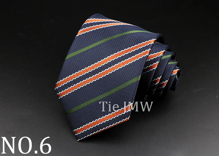 Leisure Men's Striped Tie 8cm Floral Paisley Brown Grey Necktie Business Daily Wear Cravat Wedding Party Collar Accessories Gift