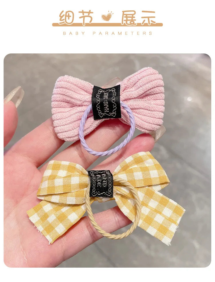 10pcs Hair Accessories Girls Scrunchies Aesthetic Lacos De Cabelo Infantil Bands Kids Headbands Bandes Bandeaux Elastiquec Cute