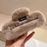 Autumn and winter trend imitation rabbit fur grab clip large square Maillard head shark clip multi-volume hair accessories
