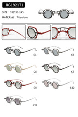 High quality pure titanium small glasses retro frame for men and women suction clip optical glasses frame for prescription glass