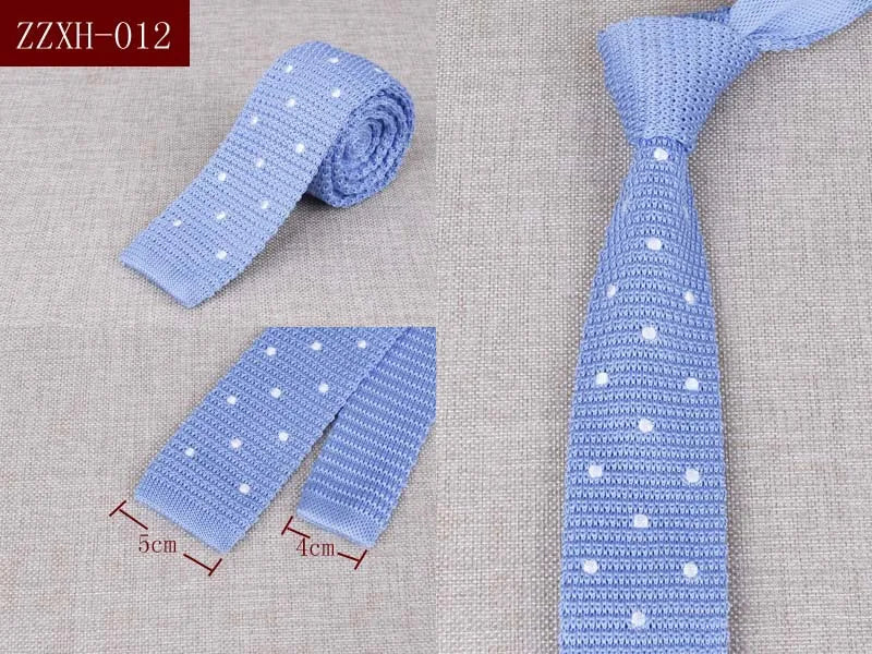 Men's Suits Knit Tie Plain Necktie For Wedding Party Tuxedo Casual Dots Woven Skinny Gravatas Cravats Accessories 25colors