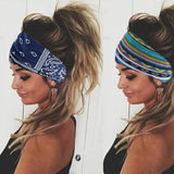 Fashion Boho Ethnic Style Headbands Vintage Knot Elastic Turban Headwrap For Women Girls Hair Band Soft Bandana Hair Accessories