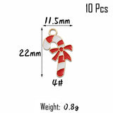 XIYAWANG 10Pcs Christmas Tree Decoration Christmas Candy Cane Lollipops Red and White Candy Pendants Home Decor New Year Navidad