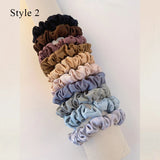10pcs/pack Solid Color Elastics Hair Ties For Women Thick Hair Soft No Hurt Hair Ponytail Holder Hair Rope Hair Accessories Hot