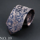 New Design Wedding Men Tie Grey Brown Green Paisley Flower Neckties Men Business Dropshipping Groom Collar Accessories Gift