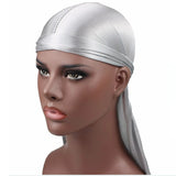Elasticity Baotou Cap Hair Bands Simulation Silky Durag Long Tail Pirate Hat Headband Turban for Children Kid Ribbon Accessories