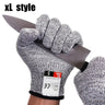 A Pair Anti Cut Proof Gloves Hot Sale Grey Black Anti Cut Level 5 Safety Work Gloves Glass Cutting Safety Protection