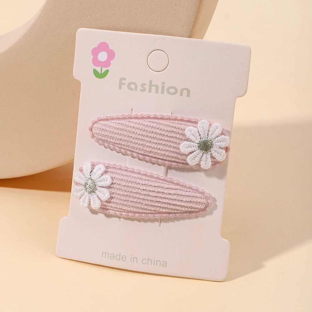 1pcs Ins Daisy Flower Hair Clips Baby Girl Hairpins for Kids Lace White Barette Princess Hooks Infant Accessories Korean
