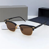 Men Square Business Titanium Acetate Glasses Frame Fashion Brand Designer Ultra-light Eyeglasses TB711 Sun Sunglasses Glasses