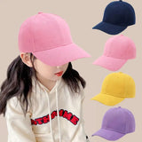 Fashion Candy Color Kids Baseball Cap Sun Protection Boy Girls Hat Adjustable Travel Children Baseball Cap Baby Summer Sun Hat