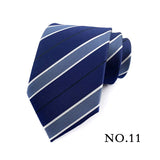 New 8cm Mens Tie Striped Patterned Man Necktie Neck Tie Jacquard Woven Ascot Cravat Neckwear For Gentleman Wedding  Party