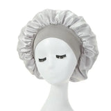 1PC Satin Sleeping Hat Night Sleep Hair Care Bonnet Nightcap Extra Satin Silky Shower Caps Sleep Cap with Premium Elastic Band