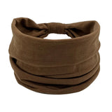 Headwrap Solid Color Knot Wide Headbands for Women Soft Cotton Sports Elastic Hair Bands Accessories Yoga Bandana Bandage