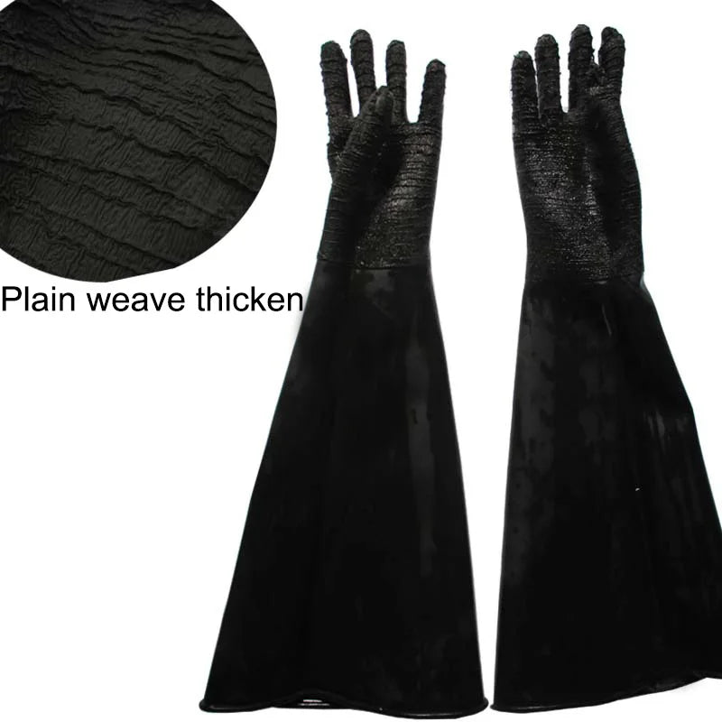 Sandblasting Rubber Gloves High-pressure Long Thicken Particles Wear-resistant Gloves Sandblasting Acid Alkali Resistant Gloves