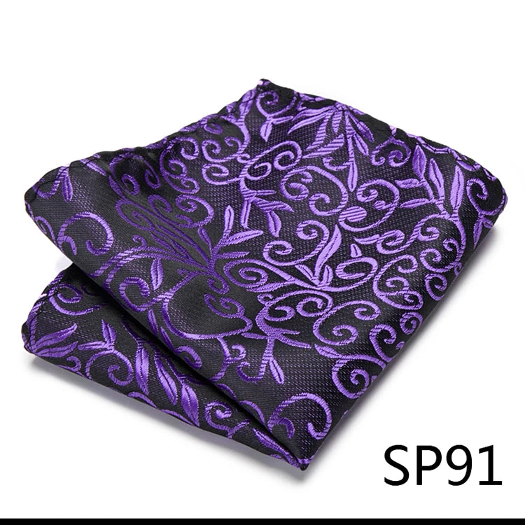 Pocket Square Handkerchief Nice Handmade Woven 100% Silk Hanky Pocket Square Printed  hombre Pink Office Clothing accessories