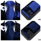 Top Quality Solid color Ties Hanky Cufflinks Brooch Set Elegant Jacquard Necktie For Men Business Wedding In Gift Box Gravatas