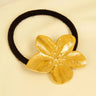 Elegant Girl Stainless Steel Flower Hair Elastics & Ties Real Gold Plated Jewelry For Women Adjustable Headband Head Rope Gifts