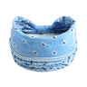 Boho Headbands For Women Fashion Stretch Wide Hair Bands Knoted Turban Yoga Sweatband Elastic Head Bands Stylish Wrap Headbands