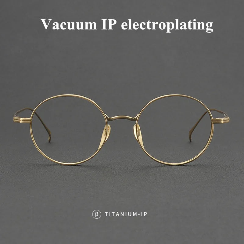 2025 NEW Titanium Handmade Glasses Frame Round Oval Retro Glasses For Men Reading Glasses Frames For Myopia For Women KMN-3003