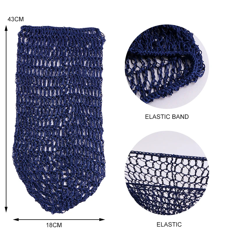 Women Crochet Hair Snood With Elastic Edge Long Hair Net Head Cover Hair Care Nightcap Mesh Pocket Wrap Dreadlock Headwear