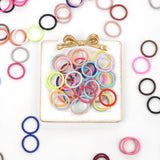 200PCS Baby Toddler Hair Ties Multicolors Elastic Hair Ties 2cm in Diameter No Crease Finger Hair Elastics Small Ponytail Holder