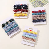 5Pcs/Set Simple Solid Color Elastics Hair Ties for Women Thick Hair Soft No Hurt Hair Ponytail Holder Hair Rope Hair Accessories