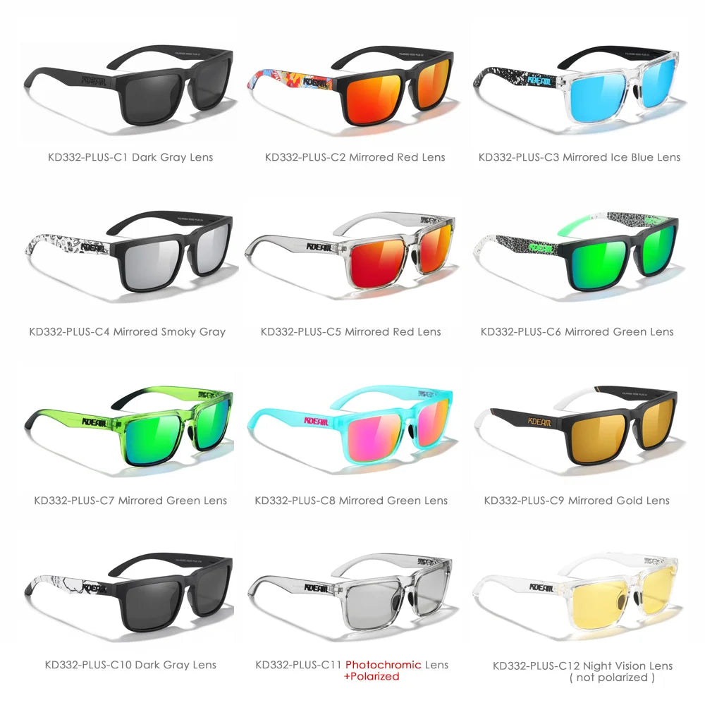 KDEAM Oversized Sunglasses Polarized Photochromic Lenses Night Vision Goggles Designed For Both Men And Women Large Glasses