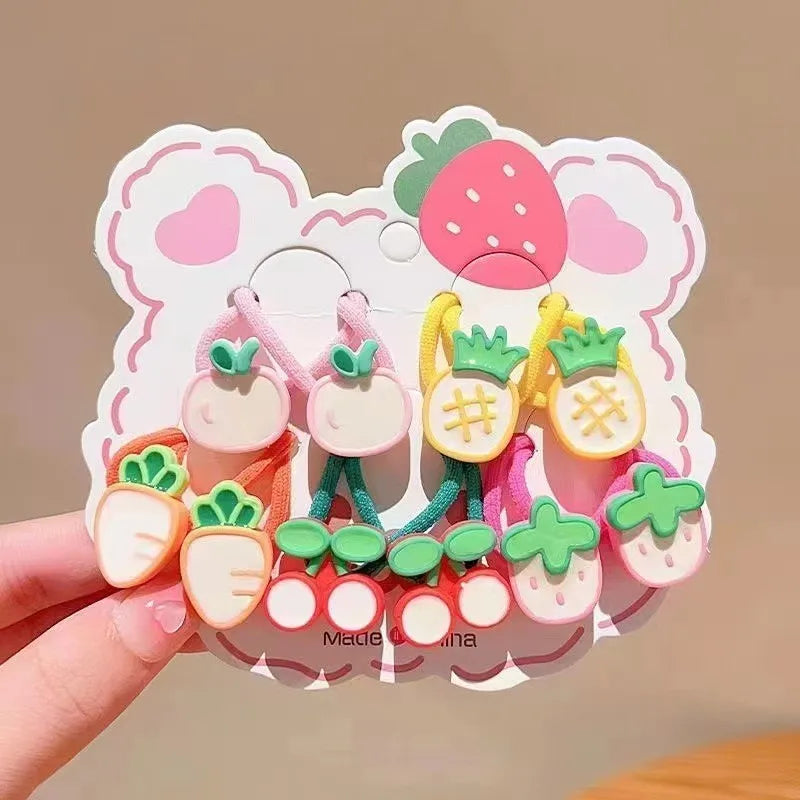 Hair Accessories For Children Girls Hair Tie Elastics Rope High Elasticity Scrunchies Summer Sweet Cute Ponytail Rubber Bands