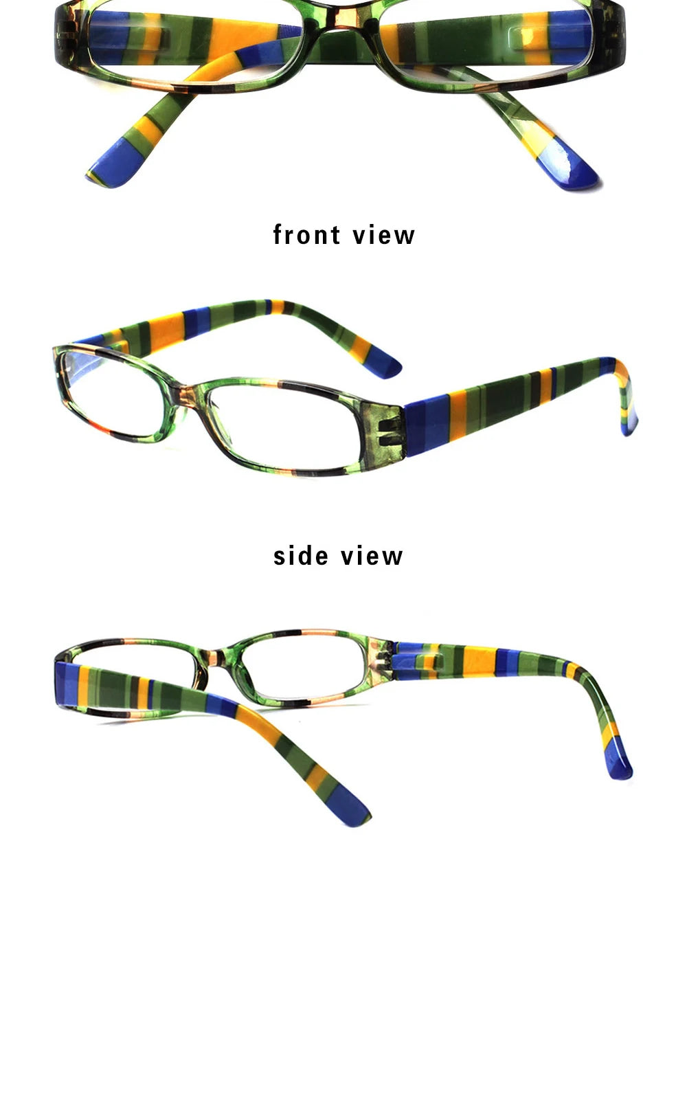 Blue Light Blocking Reading Glasses Spring Hinged Women with Striped Flower Frame Computer Goggle Reader Eyeglasses 0~+4.0