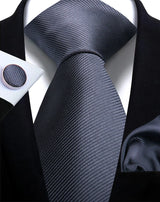Corbata de marca de moda hecha a mano, sólida, con pañuelo y gemelos, para hombre, corbata, traje, camisa, accesorios de boda, regalos para hombre.