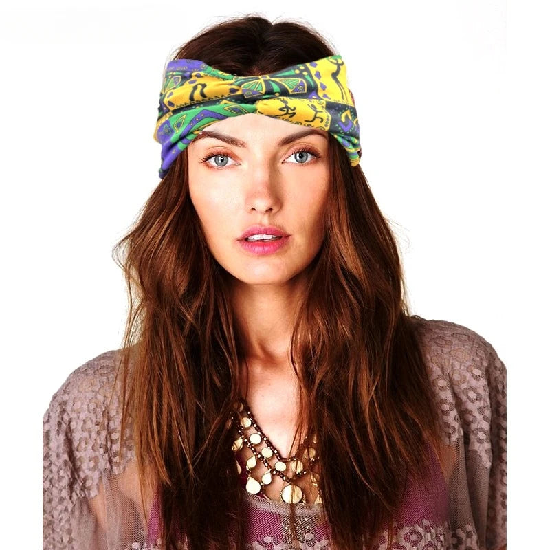 headband Boho print headband Elastic headband hijab