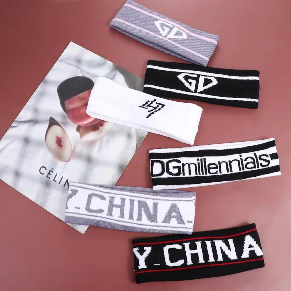 Gym Running Kids Headbands Sweat Hair Bands Yoga Sweatbands For Women Sports Headband Tennis Headwrap Letters Sweat Headband