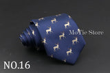 Cute Cartoon Pattern Animal Floral Printed Tie For Men Narrow Slim NeckTie Wedding Red Navy Party Ties Cravat Accessories Gifts