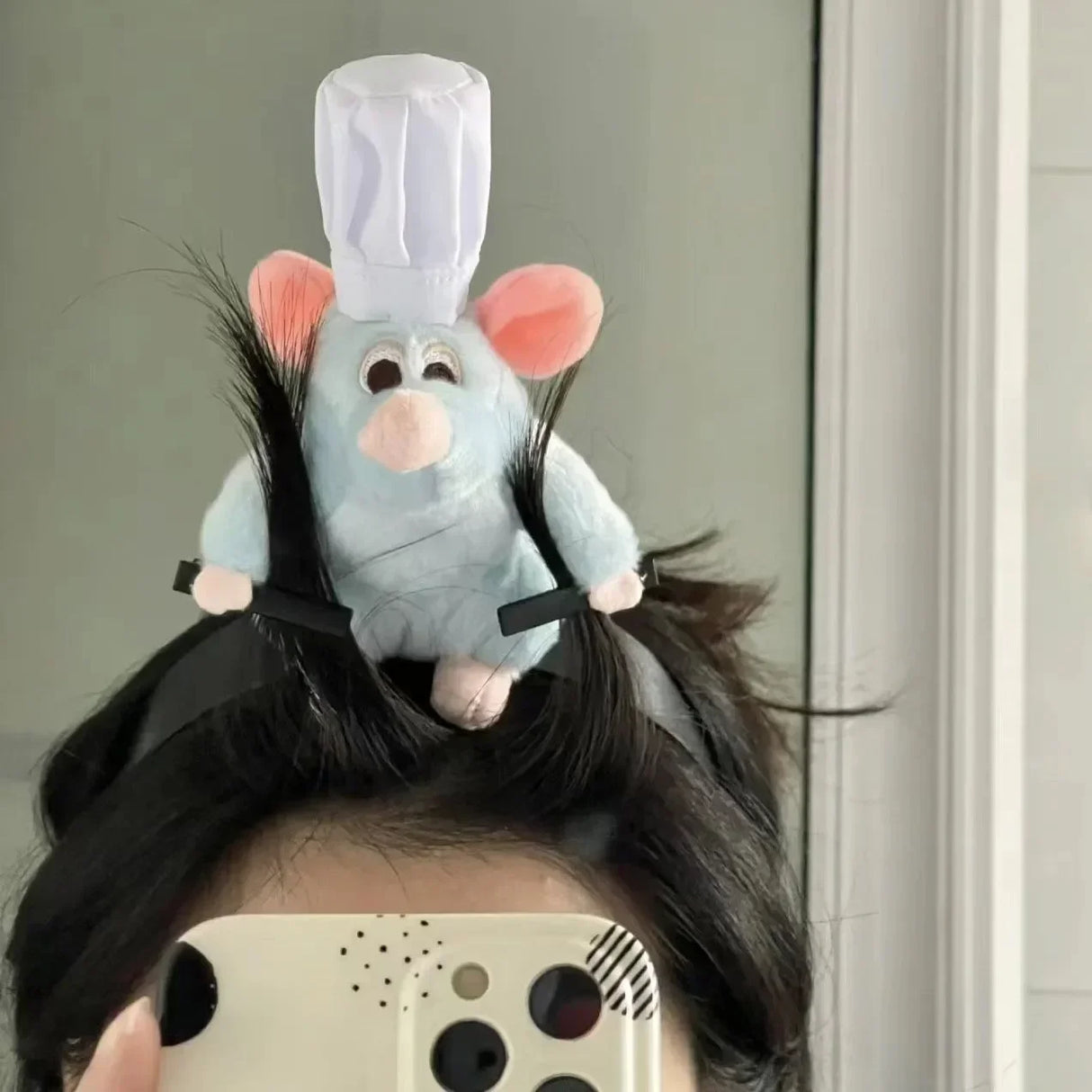 5PCS Headband Cartoon Mouse Hairband New Cartoon Plush Doll Headband French Wide-brim Hairpin Photo Headwear Creative Girl Gift
