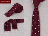 Men's Suits Knit Tie Plain Necktie For Wedding Party Tuxedo Casual Dots Woven Skinny Gravatas Cravats Accessories 25colors