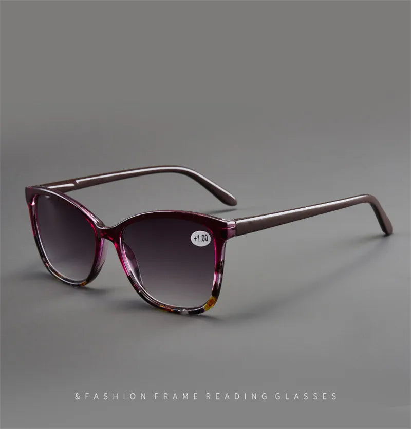 Men Women Fashion Reading Sunglasses Gray Lens Presbyopia Far-sighted Eyeglasses With Diopters Unisex +1.0+1.5+2.0+2.5+3.0