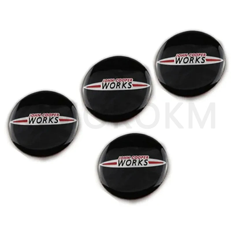 Car Hub Center Cover 4Pcs 52mm 54mm Car Wheel Center Cover Sticker Accessories For Mini Cooper S Jcw One R55 R56 R60 R61 F54