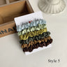 6PCS Colorful Satin Silk Hair tie Elastic Hair Bands hair elastics Women Simple Silky Satin Hair Scrunchies Set Hair Accessories
