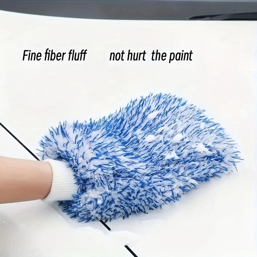 Car Cleaning Gloves Soft Microfiber Wash High Density Scratch Free Gloves Car Wash Car Accessories accesorios para vehículos