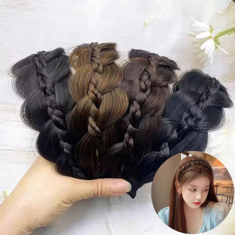 Headbands For Women Wide Fishbone Braids Hairbands Handmade Retro Head Hoop Hair Styling Headwear Accessorie Fashion Braids Hair