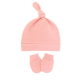 Newborn Baby Hat with Gloves Autumn Winter Warm Cotton Kids Beanies Stuff Children Accessories Infant Nightcap 0-6 Months Babies