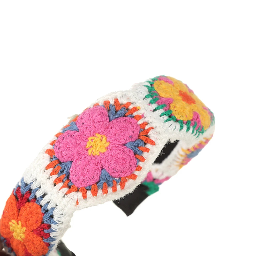 Ethnic Style Knitted Headbands New Fashion Hairbands for Women Non-slip Wide Headbands