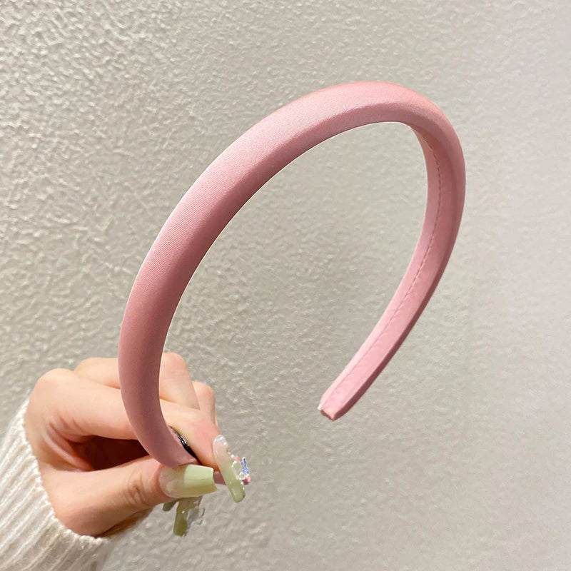 New Solid Fabric Fine Hair Band Women Korean Simple Headband Fresh All-match Outdoor Hoop Hairband Girls Hair Accessories